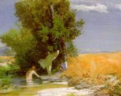 仙女沐浴 - 阿诺德·勃克林